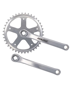 Система шатуны стальные, 165 мм, хром, звезда 1/2"x1/8" 44T, HDL-S140 Hdl wheel