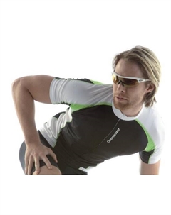 Веломайка короткий рукав EASY, Черно-бело-зеленый, 2018, 1076.05 M1016 (Размер: S) Biemme