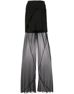 Kitx прозрачные брюки fleur bias 12 черный Kitx