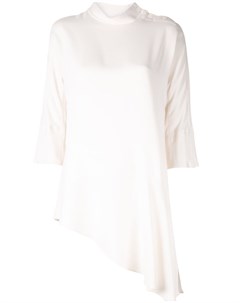 Des pres блузка с асимметричным подолом один размер белый Des prés