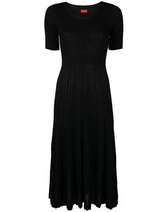 Des pres плиссированное платье миди один размер черный Des prés