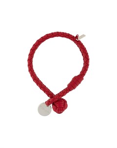 Bottega veneta плетеный браслет с логотипом s красный Bottega veneta