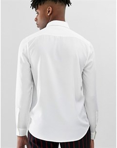 Белая атласная рубашка с вышивкой на планке Asos edition