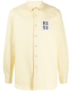 Raf simons рубашка с нашивкой логотипом m желтый Raf simons