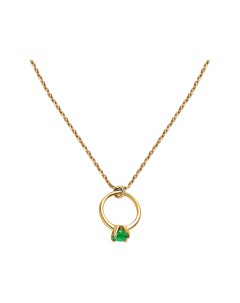 Серебряное колье с ювелирным кристаллом и позолотой р. 45-50 Talant