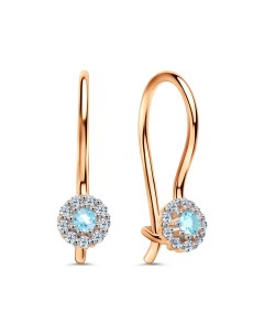 Золотые детские серьги с фианитами Talant