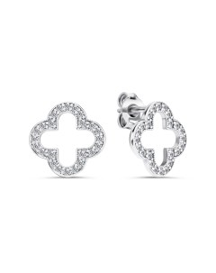 Серебряные серьги с фианитами Talant