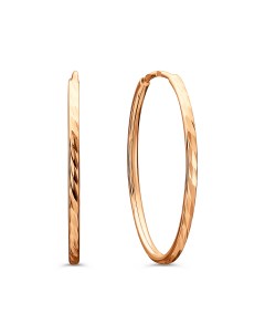 Золотые серьги с алмазной гранью Talant