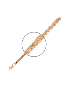 Золотое полновесное колье Сингапур из 5 цепей с алмазной гранью Talant