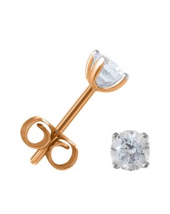 Серебряные серьги с фианитами и позолотой Talant