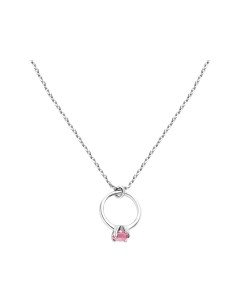 Серебряное колье с кольцом и фианитом р. 45-50 Talant