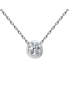 Золотое колье с бриллиантом и родированием 585*золотой