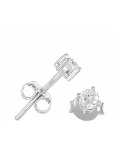 Серьги-пусеты из серебра с фианитами Talant