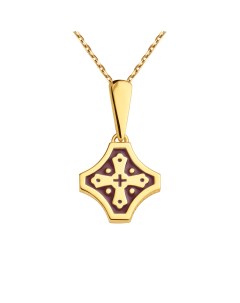 Серебряная подвеска с эмалью и позолотой Вырица