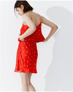 Юбка мини из вискозы с принтом красного цвета 2mood