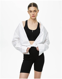 Топ на молнии из плотного рубчика черного цвета 2mood