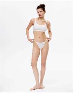 Стринги-мини из микрофибры молочного цвета 2mood