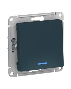 Выключатель AtlasDesign одноклавишный встраиваемый изумруд с подсветкой (ATN000813) Systeme electric