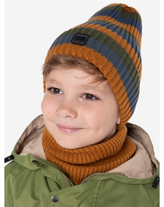 Комплект шапка и снуд, Коричневый Nikastyle