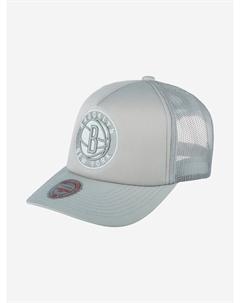 Бейсболка MITCHELL NESS 5HSSLD21131-BNEGREY Brooklyn Nets NBA (серый), Серый Mitchell and ness