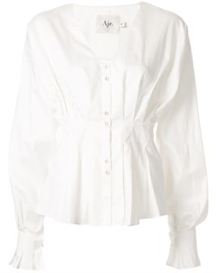 Aje блузка lizzie с длинными рукавами 8 белый Aje