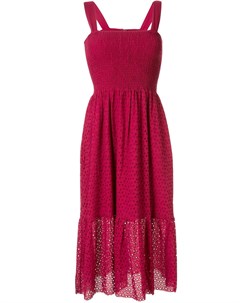 Aje расклешенное платье с вышивкой 8 красный Aje