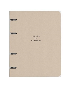 Тетрадь общая Block, 163х212 мм, 120 л, клетка, кольцевой механизм, картон, бежевый Be smart