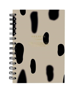 Тетрадь общая Believe, 144х204 мм, 120 л, клетка, твердый переплет, спираль, пятна на бежевом Be smart