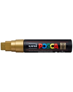 Маркер PC-17K, 15 мм, скошенный наконечник №25 золотой Posca