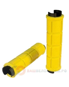 Грипсы велосипедные Colt Waffle, желтый, без фиксаторов, HY-2004EP Colt bikes (cbs)