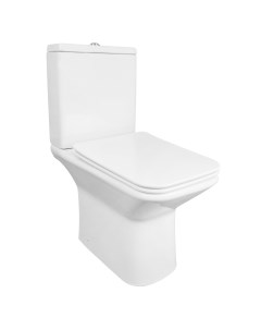 Унитаз-компакт напольный Formal AZ-1353B безободковый, с крышкой микролифт, белый Azario