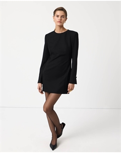 Платье мини черного цвета с длинным рукавом 2mood