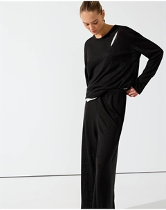 Лонгслив с прорезями черного цвета 2mood