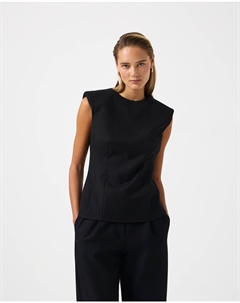 Костюмный топ черного цвета с молнией 2mood