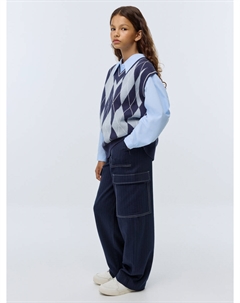 Брюки карго в полоску для девочек Sela