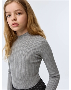 Вязаный джемпер с воротником для девочек Sela