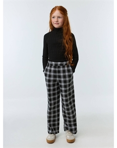 Широкие брюки в клетку для девочек Sela