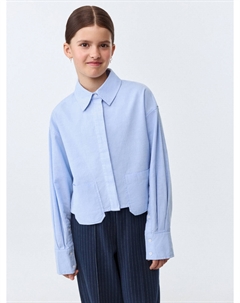 Укороченная рубашка с карманами для девочек Sela