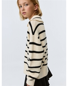 Джемпер в полоску с воротником для девочек Sela