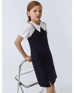 Школьное платье на бретелях для девочек Sela