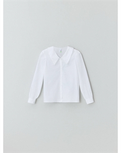 Школьная блузка с фигурным воротником для девочек Sela