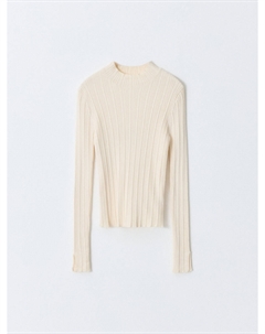 Вязаный джемпер с воротником для девочек Sela