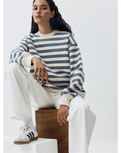 Свитшот оверсайз в полоску Sela