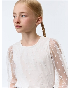 Блузка из сетки в горошек для девочек Sela