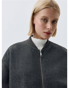 Бомбер оверсайз из пальтовой ткани Sela