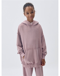 Худи оверсайз с эффектом кислотной стирки для девочек Sela