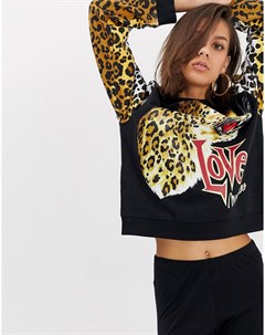 Свитшот с принтом леопард Love moschino