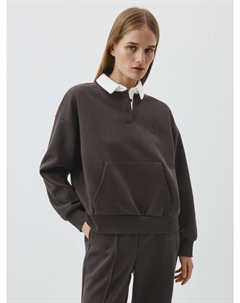 Свитшот с воротником в стиле преппи Sela