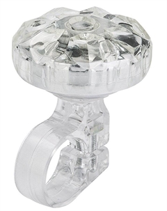 Звонок велосипедный 26S-06, алюминий/пластик, прозрачно-серебристый, 210127 Stels