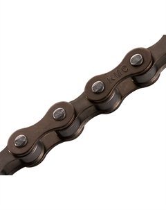 Цепь велосипедная S1, 1/2"x1/8", для 1 скоростных велосипедов, 108 звеньев, коричневый, 570101 Kmc